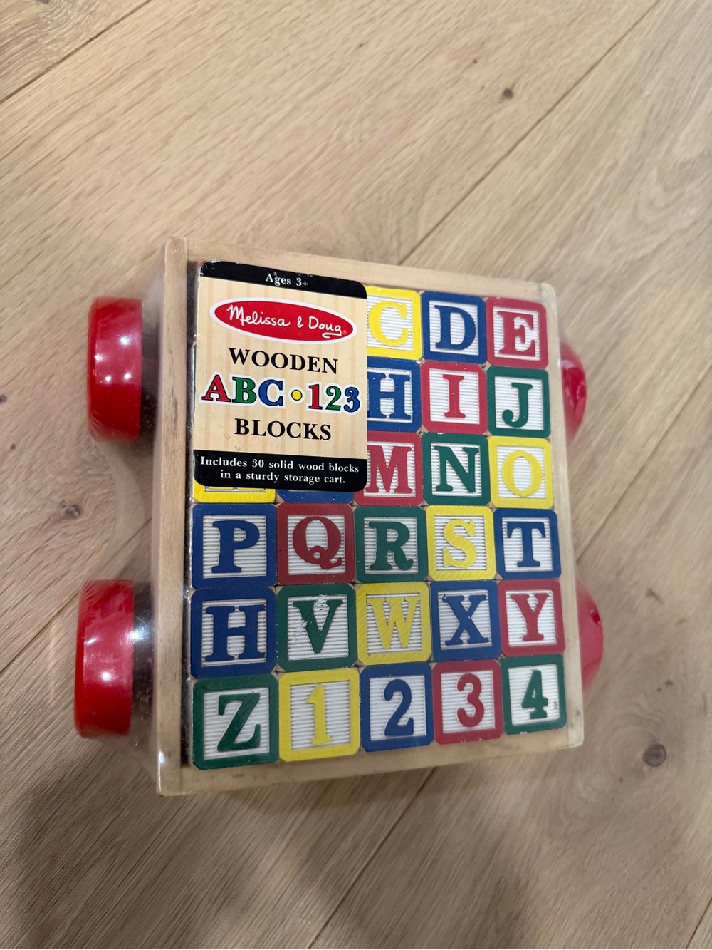 Melissa & Doug Classic Wooden ABC Block Cart New, Sealed
